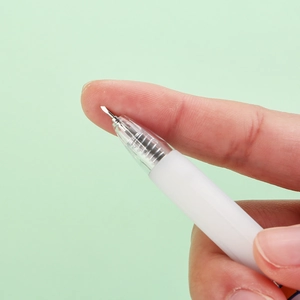 Precision craft knife pen with white body and fine metal blade for DIY paper cutting