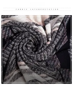 Detailed macro view of soft herringbone pattern knitted fabric with thick fibers