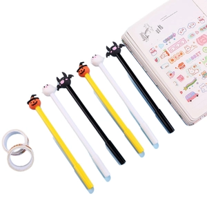 Creative Halloween pumpkin ghost and bat stationery set of six gel pens for students