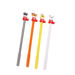 Set of four creative Christmas silicone pens featuring cute reindeer and animals in stockings