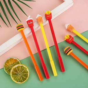 Kreativer Gelstift Im Fast Food Stil Mit Hamburger Pommes Cola Eiscreme Aufsatz Cartoon Schreibstift Für Schule Büro