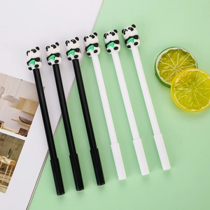 6er-Set süße Panda-Gelschreiber 0.5mm schwarze Tinte kreative Schreibwaren für Schüler