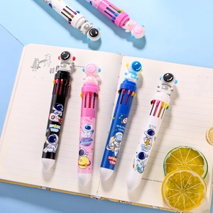 Astronaut multi-color ballpoint pen set for journaling and creative space stationery