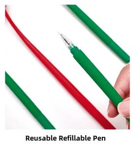 Detail of refillable neutral pen nib showing eco-friendly reusable design features