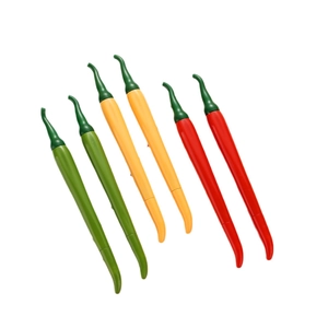 Bolígrafos de gel creativos en forma de chile en colores rojo, amarillo y verde