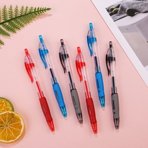 Minimalist Retractable Gel Pen 0.5mm Bullet Nib Smooth Ink Writing Tool For Office School Students Black Blue Red Ink