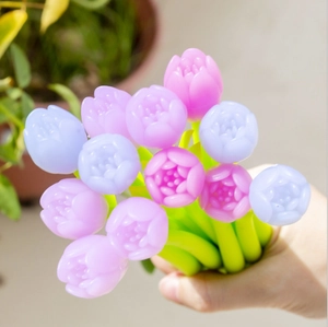 Stylos tulipes photochromiques créatifs en couleurs pastel pour fournitures scolaires