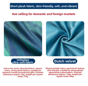 Comparaison des tissus en peluche et velours pour housses de coussin montrant la densité