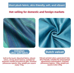 Detail comparing ultra-soft fabric and Dutch velvet textures for pillow covers