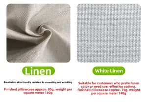 Close-up comparison of linen fabric texture and weight for St. Patrick's Day pillow covers