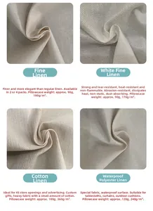 Comparaison détaillée des tissus polyester, lin de coton et imperméables pour housses de coussin