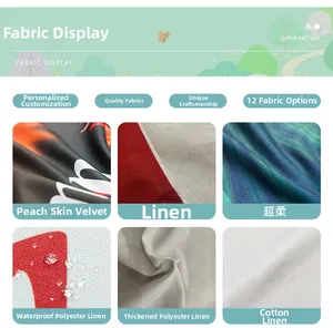 Vue macro des textures de tissus comme le lin, le velours et le polyester imperméable