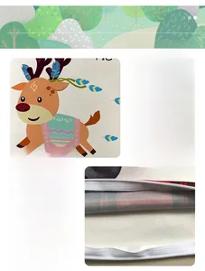 Détails de l'impression numérique cerf et fermeture éclair du coussin en polyester