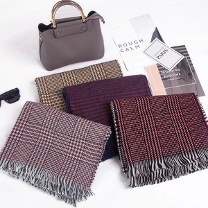 Dames Hahnentritt Sjaal Dikke Kasjmier-achtig Zacht Winter Shawl Met Kwastjes Warme Pashmina Wraps Voor Koud Weer