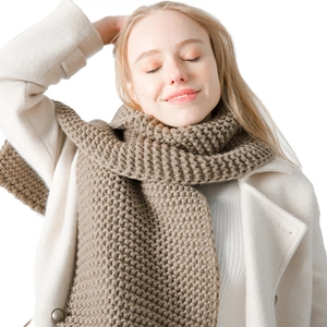 Winter Scarf Chunky Knit Thick Warm Solid Color Soft Neck Warmer Casual Fashion Accessory For Men Women