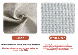 Detail of linen cushion cover fabric showing breathable texture and weave density