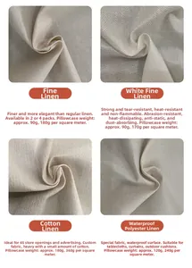 Detail of fabric textures for striped pillowcases: linen, cotton, and waterproof polyester