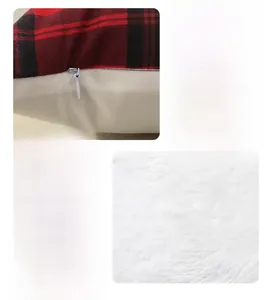 Detail of invisible zipper closure and high-quality PP cotton filling on striped cushion cover
