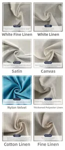 Detailed comparison of eight pillowcase fabrics including linen, velvet, and canvas textures