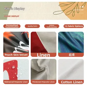 Detail view of pillowcase fabric textures including peach skin, linen, and waterproof options