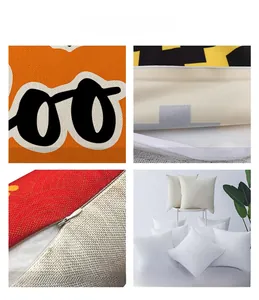 Detail of Halloween pumpkin pillowcase showing hidden zipper and digital print quality