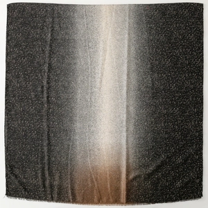 Detail of gradient star pattern on cotton linen feel scarf with golden foil texture