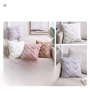Detail of soft quilted plush pillowcase featuring a classic wave pattern texture
