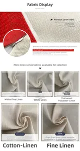 Detail showing five texture options of linen and polyester fabrics for Independence Day table runners