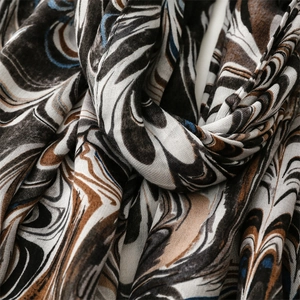 Close-up of marble texture on a soft pashmina shawl with elegant draped fabric details