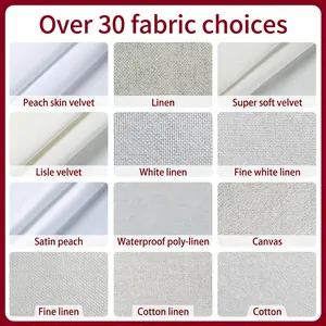 Polyester Christmas pillow cover fabric options including linen, canvas and peach skin