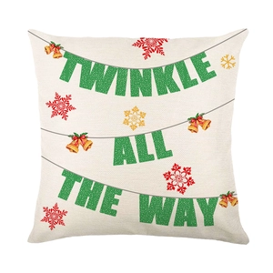 Christmas reindeer pillowcase with Twinkle All The Way print and festive golden bells