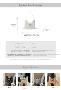 Detailed size chart and multi-color options for chic chain saddle shoulder bag