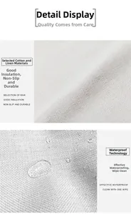 Detailed view of waterproof and heat-resistant cotton linen placemat with woven texture
