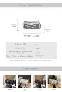 Detailed size and material guide for pleated cylinder crossbody bag with dimensions