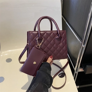 Women Fashion Quilted Rhomboid Small Square Handbag With Detachable Coin Pouch PU Leather Shoulder Crossbody Bag Casual Commuting Purse
