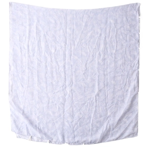 Ethnic beach shawl with light purple floral prints on soft cotton-linen feel fabric