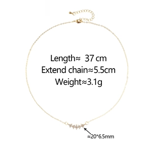 Detail of gold floral necklace dimensions including length 37cm and pendant 20x6.5mm