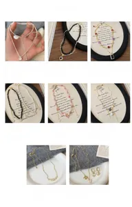Detailed collection of multilayered beaded heart necklaces and silver jewelry sets