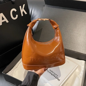Retro Women PU Leather Shoulder Bag Embossed Letter Crossbody Bag Simple Urban Handbag For Daily Commuting Stylish Bag