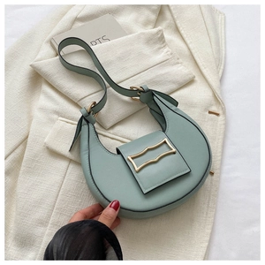 Chic women crescent hobo shoulder bag, trendy minimalist design, stylish daily crossbody bag.
