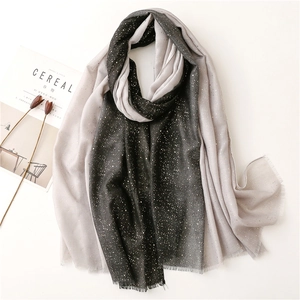 Elegant Ombre Gradient Scarf For Women Gold Foil Glitter Thin Sun Protection Beach Shawl Lightweight Travel Wraps