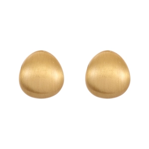 Minimalistische Tropfenohrringe aus mattiertem Gold mit elegantem Vintage-Design aus Metall