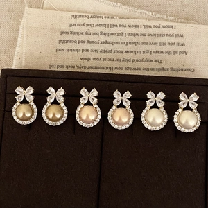 Elegante Schmetterling Künstliche Perlenohrringe Mit Zirkonia Und Silber Ohrstecker Gold Vergoldete Legierung Damen Hochzeit Schmuck