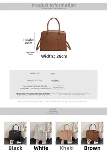 Size chart and technical specifications for the crocodile embossed faux leather tote bag