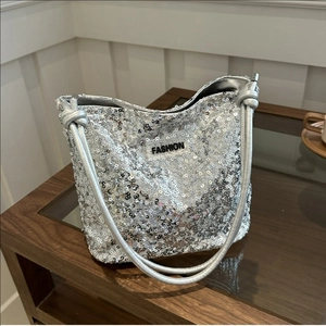 Sac à Bandoulière à Paillettes Brillantes Pour Femmes Mode Sac Cabas Style Coréen Sac Sous le Bras Fête Sac à Main