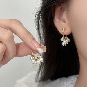 Orecchini Pendenti Con Frange Di Künstliche Perle Retro Francesi Con Perno In Argento Sterling 925 Gioielli Eleganti Per Donne