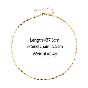 Minimalist gold heart chain necklace with lobster clasp and adjustable extension link
