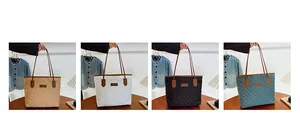 Quilted tote bags shown in khaki, off-white, black, and green with leather straps