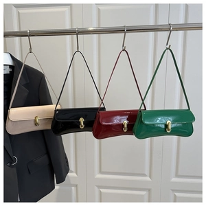 French style baguette bags in four colors with glossy finish and gold metal locks