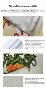 Detail comparing peach skin and linen pillow covers with pumpkin patterns and zippers